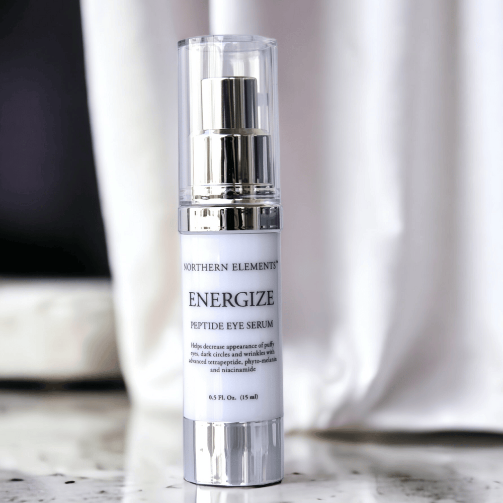 Energize - Peptide Eye Serum - Helps decrease appearance of puffy eyes, dark circles and wrinkles with advanced tetrapeptide, photo-melanin and niacinamide